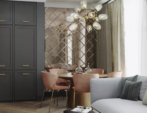 Зеркальный ЦВЕТНОЙ гибкий ПВХ пластик (небьющееся зеркало) / Зеркальные пластиковые панели 2440 х 1220 х 1.2 мм / Наклейки интерьерные